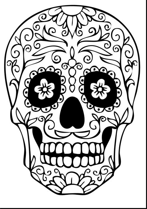 Printable Dia De Los Muertos Skull